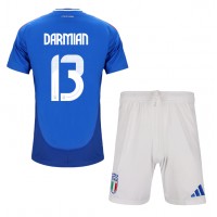 Fotballdrakt Barn Italia Matteo Darmian #13 Hjemmedraktsett EM 2024 Kortermet (+ Korte bukser)